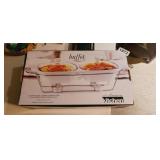 2 COVERED CASSEROLE DISH BUFFET