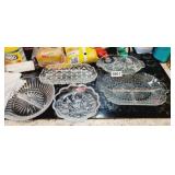 5 GLASS SERVING DISHES