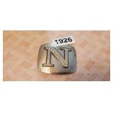 "N" BELT BUCKLE *MISSING A GEM