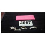 3 STERLING SILVER RINGS