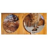 (2) W.T GEORGE COLLECTORS PLATES *BIG CATS