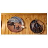 (2) DECORATIVE PLATES *9/11 FIREMAN AND FARMER