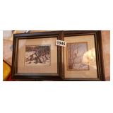 2 BIRD WALL DECOR PICTURES