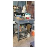 METAL WORK TABLE/ STAND *NO CONTENTS