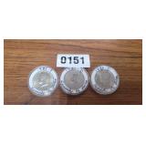 (3) KENNEDY HALF DOLLARS
