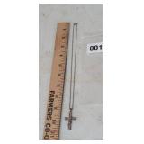 STERLING SILVER CROSS AND NECKLACE