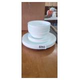 WHITE CORELLE DISHES