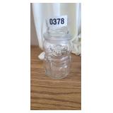 SNOWMAN GLASS JAR