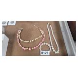 2 NECKLACES AND BRACELET