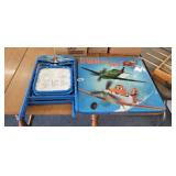 KIDS AIRPLANES CARD TABLE WITH 2 CHAIRS