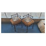 VINTAGE IRON KISSING BENCH *NICE