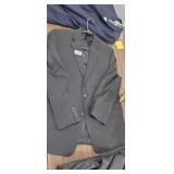 CHAPS PINSTRIPED BLACK SUIT JACKET