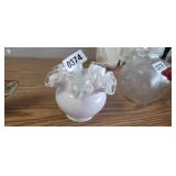 RIBBONED GLASS VASE