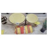 BOSSO WARE PLATES AND SAUCERS AND PLACE MATS