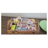 MIXED BALL CARDS IN WOODEN CARRYING TRAY