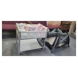 PACK-N-PLAY AND CHANGING TABLE WITH BLANKETS