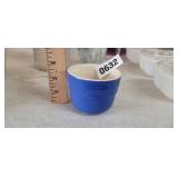 BLUE STONEWARE CONDIMENT DISH