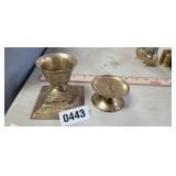 2 BRASS CANDLE HOLDERS