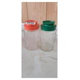 (2) ANCHOR HOCKING TANG WIDE MOUTH CANISTERS