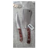2 HANDMADE KNIVES *HANDLE BROKEN, NEEDS GLUE