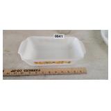 FIRE KING 1QT FLOWER PATTERN LOAF PAN