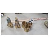 3 NAPKIN RINGS AND SALT/ PEPPER SHAKERS