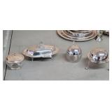 (4) SILVER PLATED SERVING DISHES