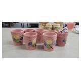 (7) ROSE YAMAKATA JAPANESE WOVEN BASKET TEA CUPS