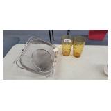 SINK AND HAND STRAINER AND 2 ANCHOR GLASSES