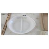 GLASBAKE 1.5 QT BLUEBERRY DIVIDED DISH