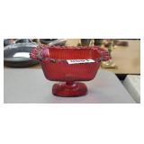 RED CANDY DISH *PAINT IS CHIPPING