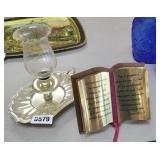 BIBLE DECOR AND CANDLE HOLDER
