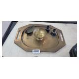 BRASS TRAY WITH GOODIES