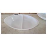 GLASBAKE AUTUMN LEAF DIVIDED DISH