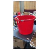 RED TUB WITH HANDLES