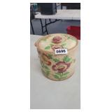 JAPANESE STONEWARE BISCUIT JAR WITH LID