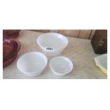 (3) FIRE KING MILK GLASS BOWLS