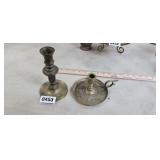 2 BRASS CANDLE HOLDERS