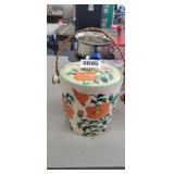 JAPANESE BISCUIT JAR WITH HANDLE