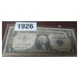 1957 BLUE SEAL, ONE DOLLAR SILVER CERTIFICATE