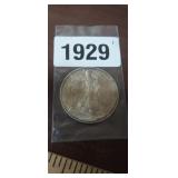 2001 SILVER EAGLE, 1 OUNCE, .999 FINE SILVER