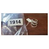 3 SILVER RINGS SIZE 7.5