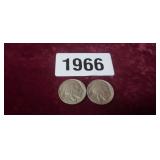 (2) 1935 BUFFALO HEAD NICKELS