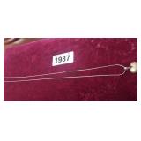 STERLING SILVER 24"  NECKLACE & DROP