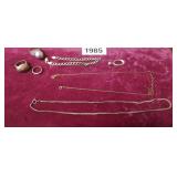 LOT OF STERLING SILVER JEWELRY,