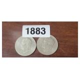 2 BICENTENNIAL EISENHOWER DOLLARS