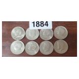 (8) KENNEDY HALF DOLLARS