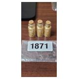 3 VIALS OF GOLD FLAKE