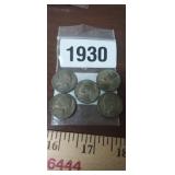 (5) 35% SILVER WW2 JEFFERSON NICKELS