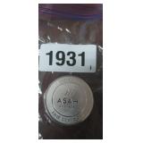 ASAHI REFINING 1 OUNCE, .999 FINE SILVER ROUND
